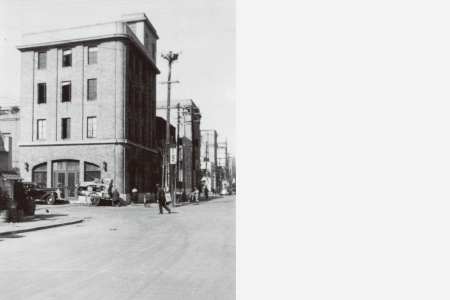 Head office of Riken Optical Industries, Ltd. renamed from Riken Kankoshi Co., Ltd. (Ginza 8-chome, Tokyo; 1938)