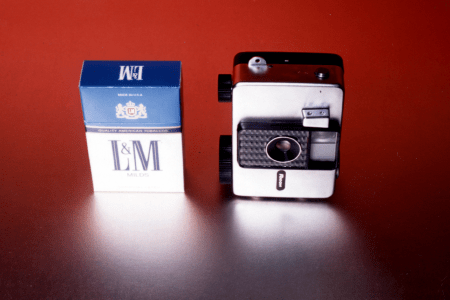 Size comparison to a tobacco box