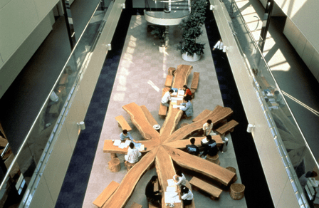 Community Plaza on the first floor of the Ricoh Research and Development Center