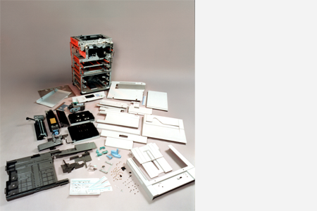 Photocopier designed for easier disassembly and component sorting