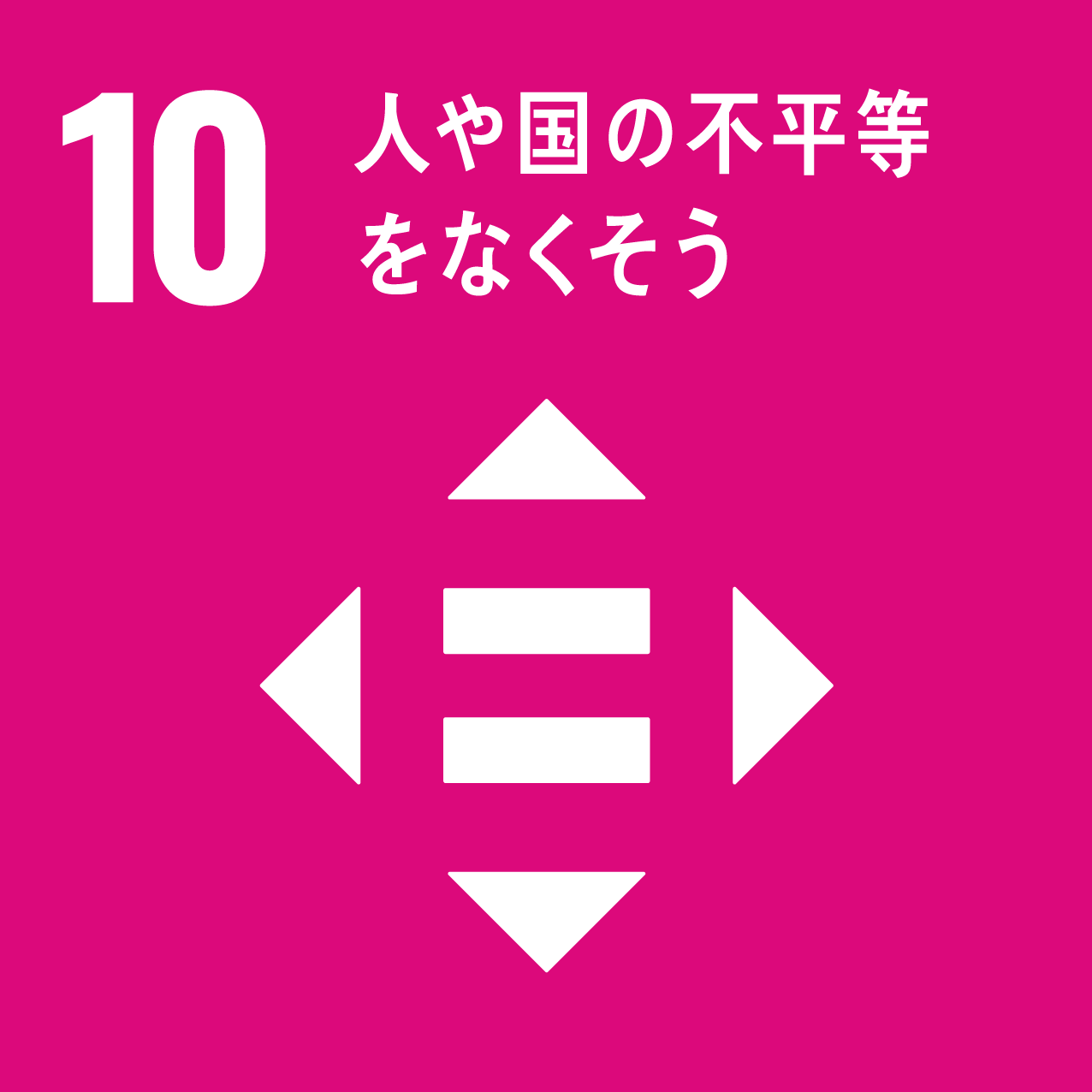 画像：10 人や国の不平等をなくそう